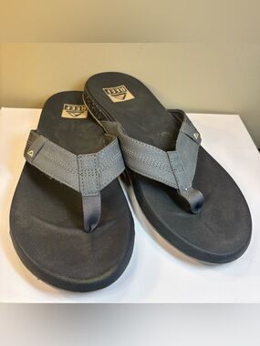 Reef Cushion Phantom Mens Flip Flip Sandal Shoes Beach Gray Size 11